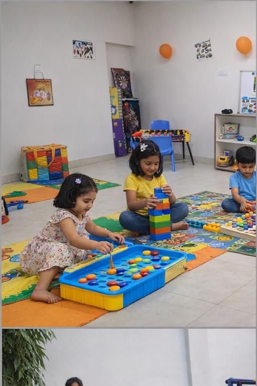 Indoor play area with educational toys